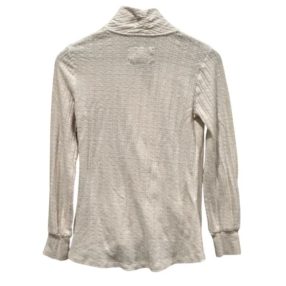 Maeve by Anthropologie Rafela Hacci Surplice Ivory Top Casual Cozy Size X Small - Picture 9 of 10